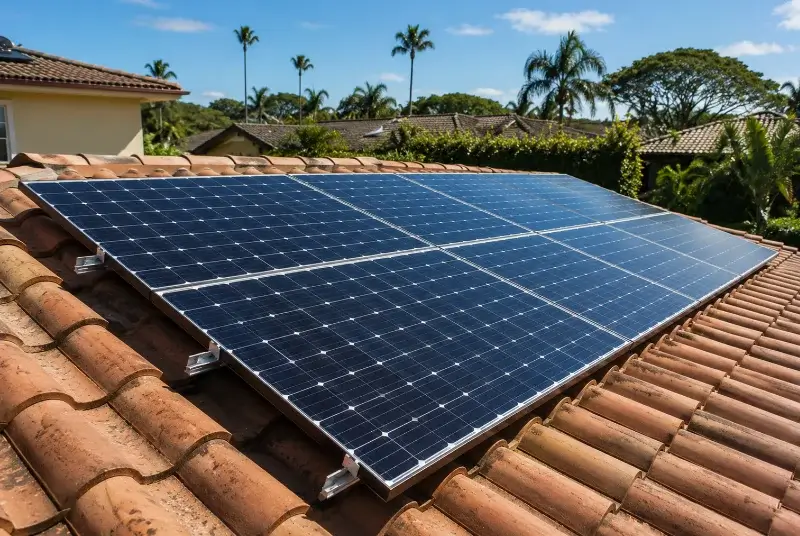 Installation de panneaux solaires à la Bastide-des-Jourdans